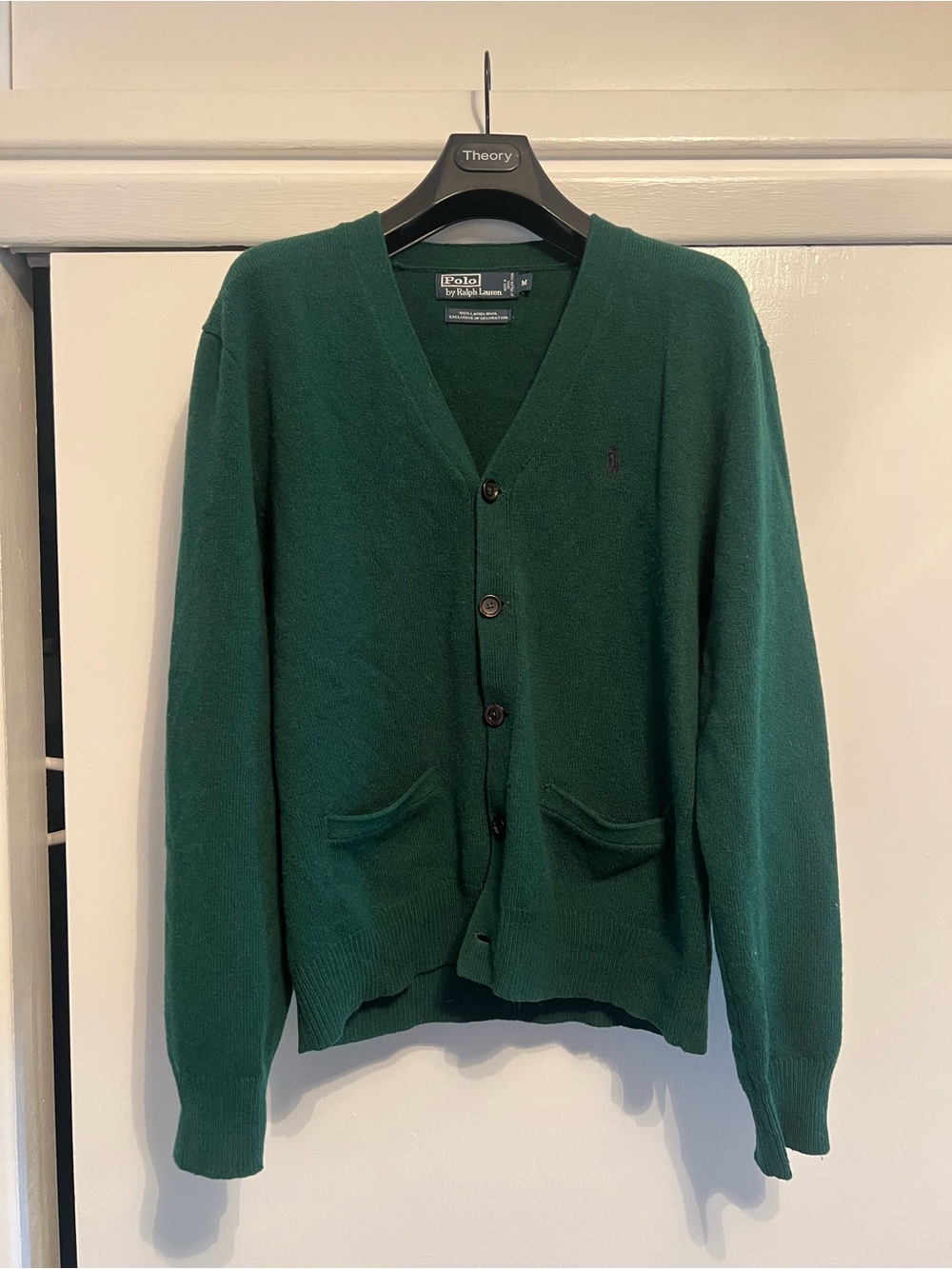 Polo by Ralph Lauren Dark Green V-Neck Button Cardigan